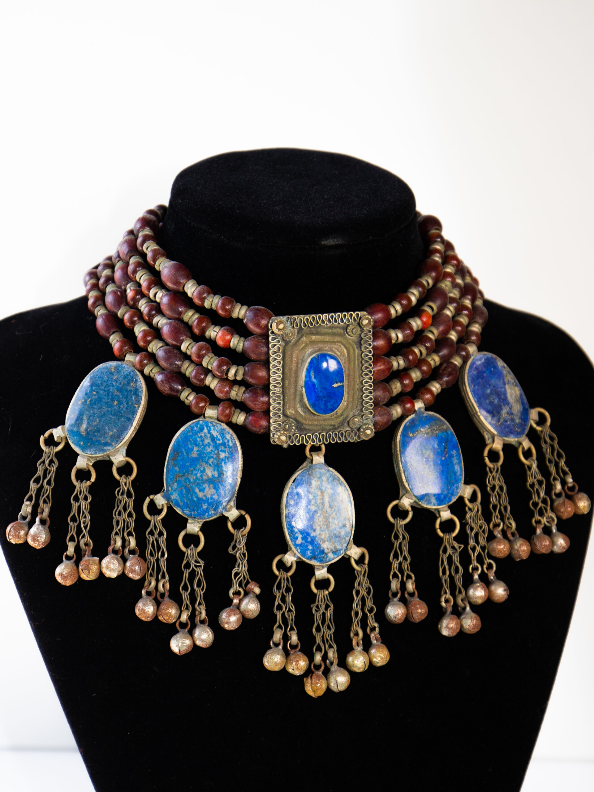 lapis lazuli kuchi locket necklace