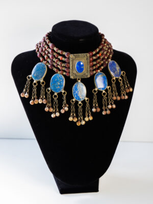 lapis lazuli kuchi locket necklace