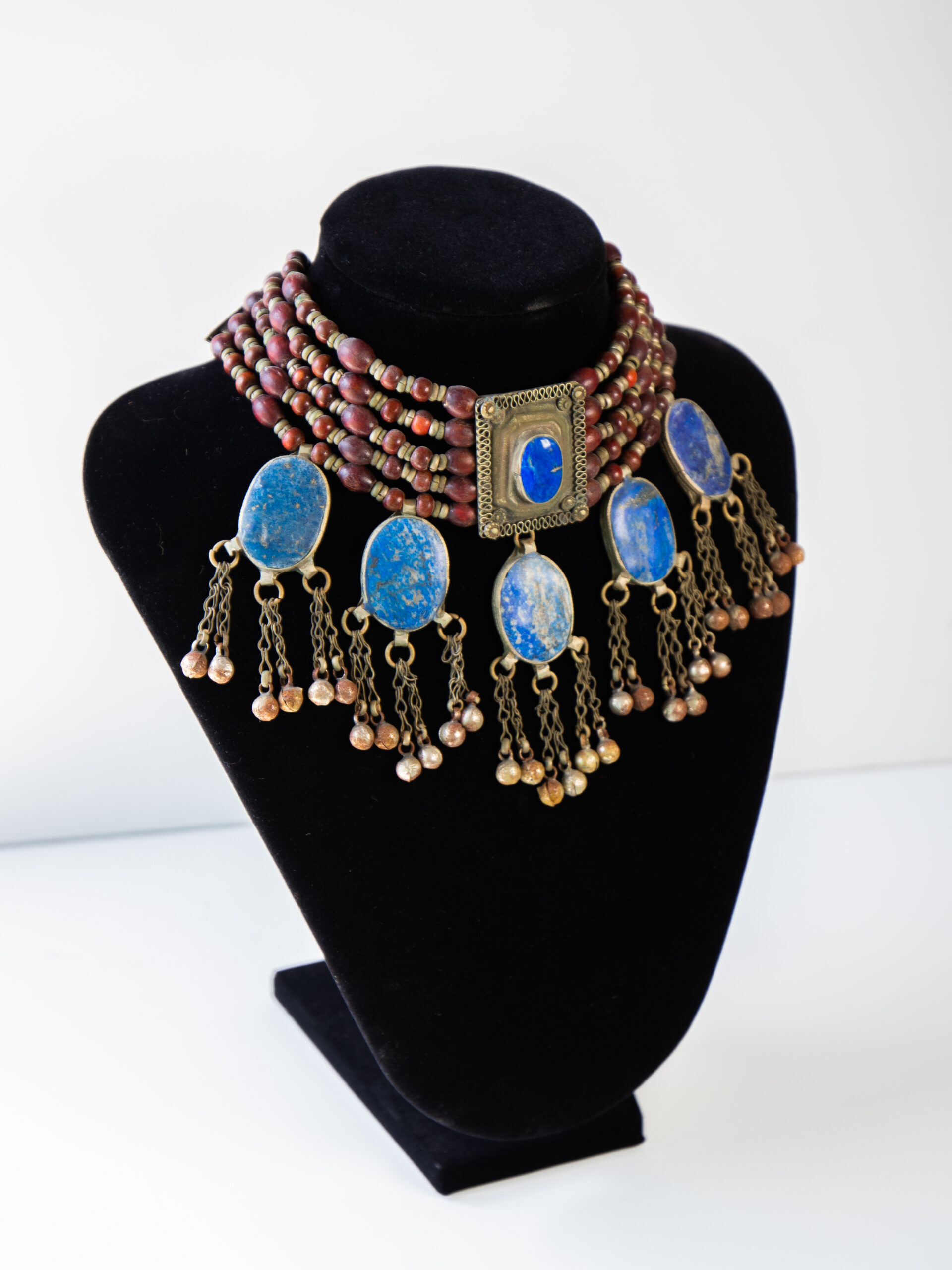 lapis lazuli kuchi locket necklace